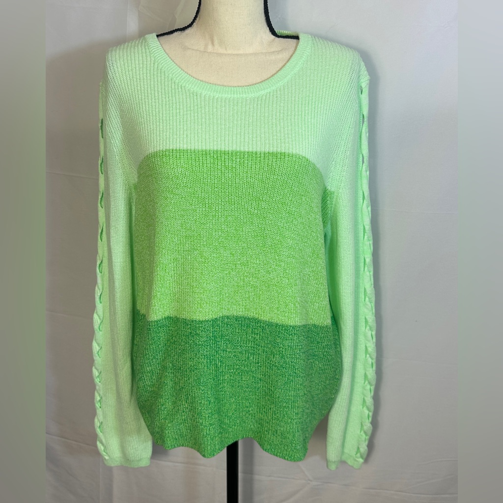 Nwt Lilly Pulitzer Cortina Sweater, Marled Ombr Green, Xl